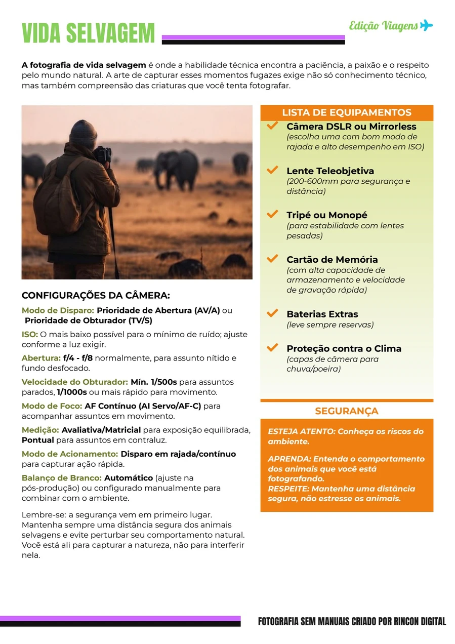 Folha de dicas: vida selvagem (prévia bloqueada)